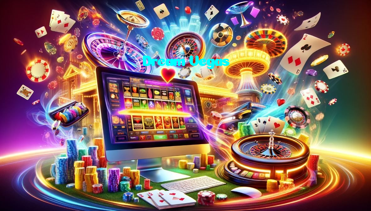 Dream Vegas casino presented on mobile device in Pakistan with slots and live games