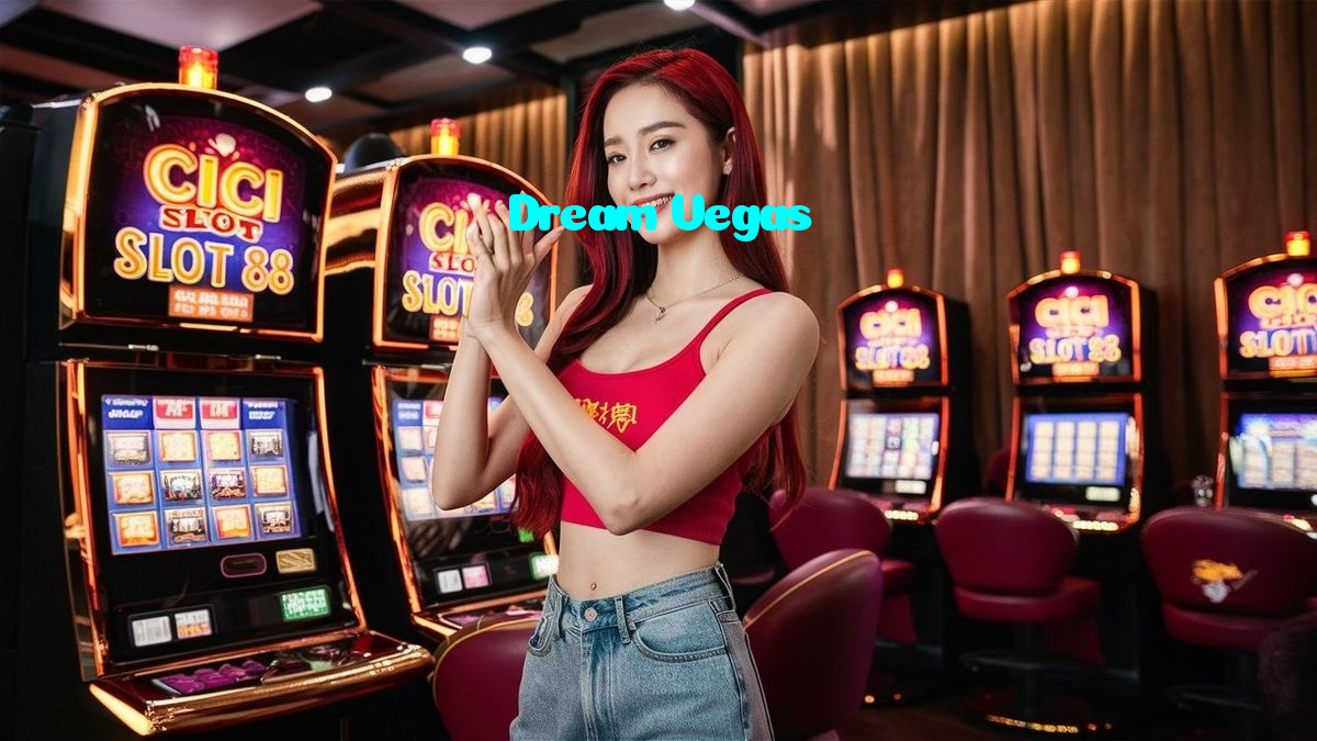 Dream Vegas casino presented on mobile device in Pakistan with slots and live games